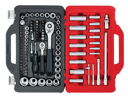 1/4in & 1/2in Drive Socket Set, 100 Piece