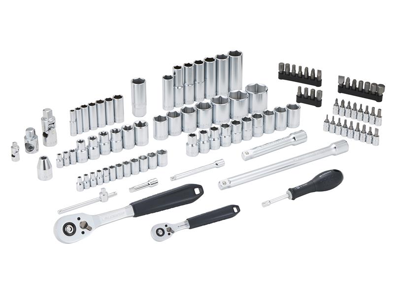 1/4in & 1/2in Drive Socket Set, 100 Piece