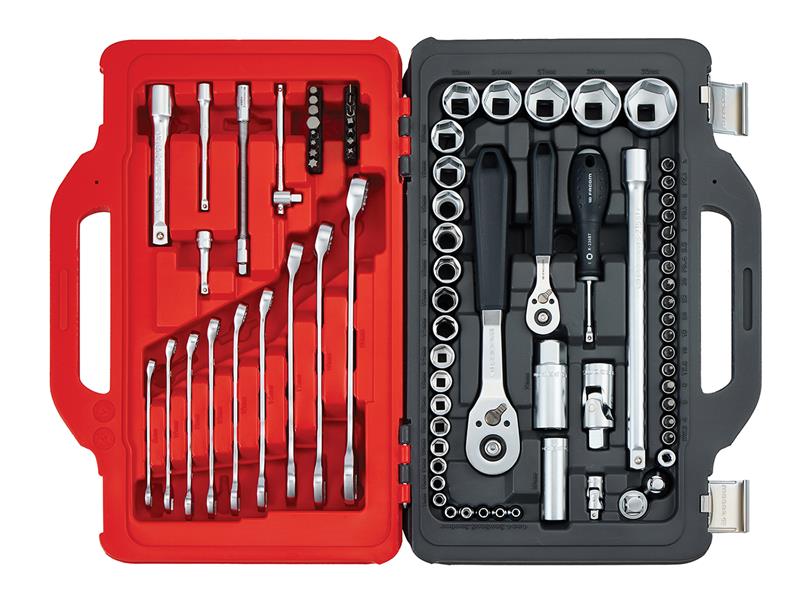 1/4in & 1/2in Drive Socket Set, 82 Piece