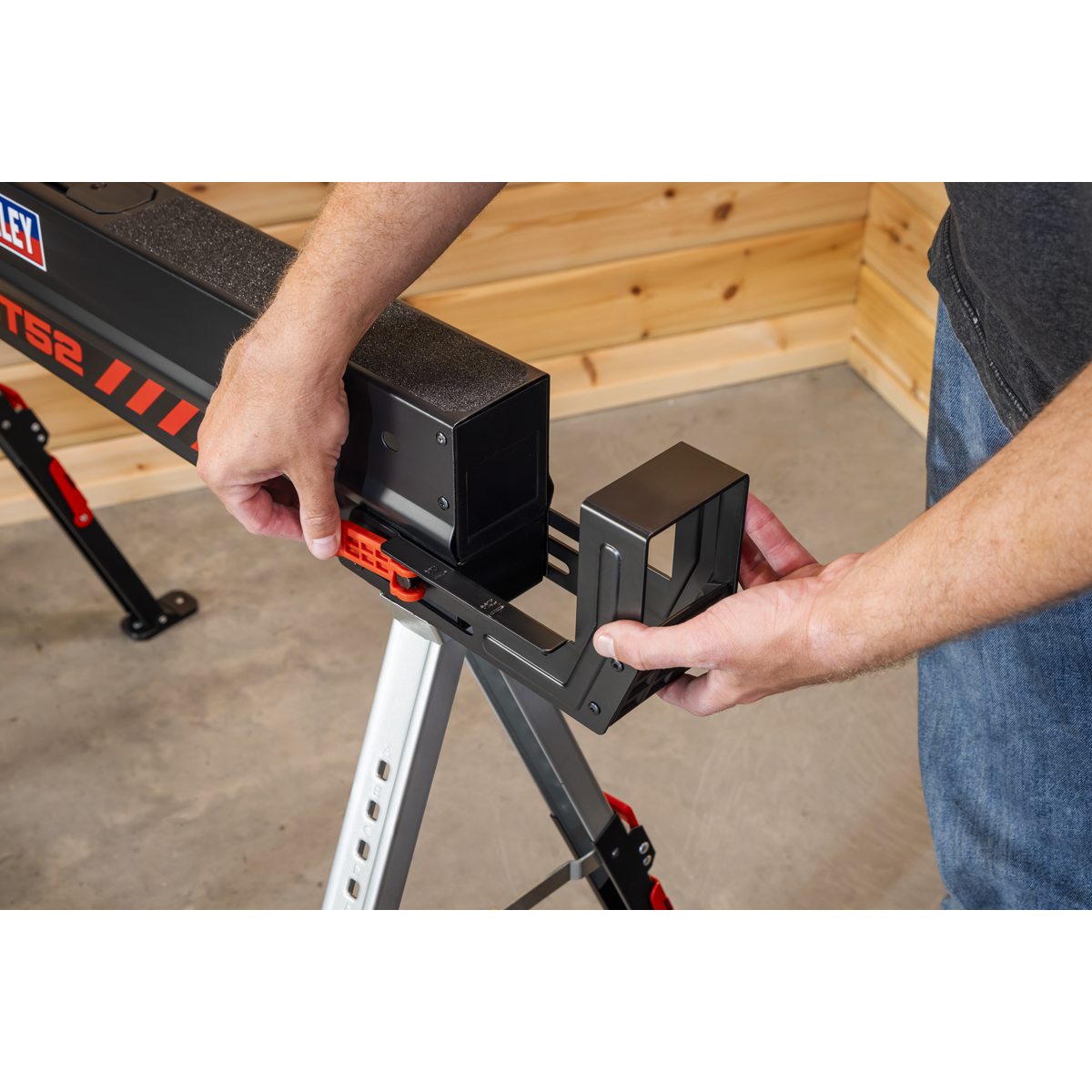 Sealey Adjustable Sawhorse Set 2pc Model No-FDT52