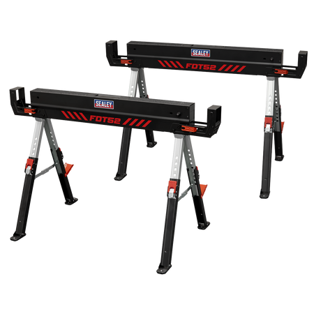 Sealey Adjustable Sawhorse Set 2pc Model No-FDT52