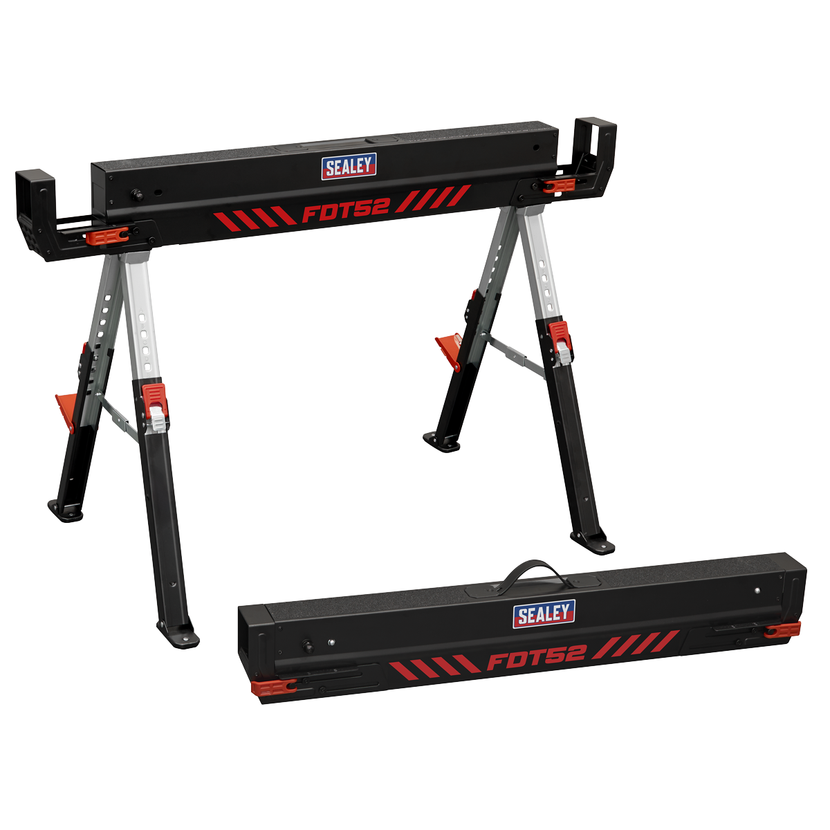 Sealey Adjustable Sawhorse Set 2pc Model No-FDT52