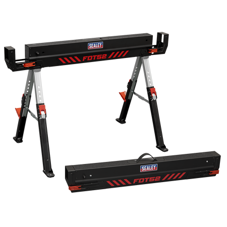 Sealey Adjustable Sawhorse Set 2pc Model No-FDT52