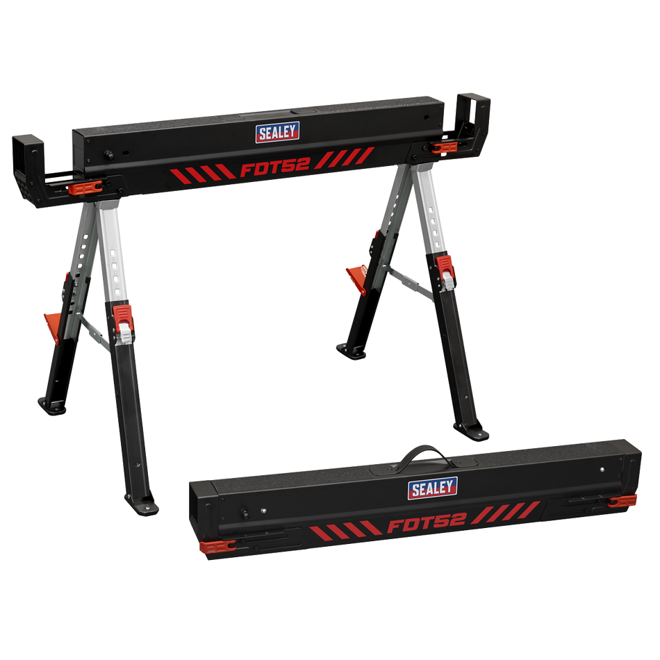 Sealey Adjustable Sawhorse Set 2pc Model No-FDT52