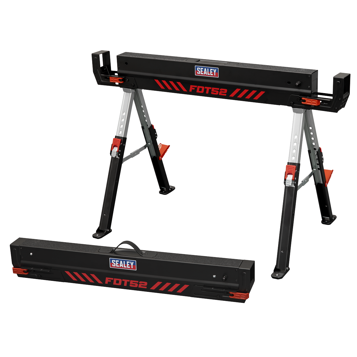 Sealey Adjustable Sawhorse Set 2pc Model No-FDT52