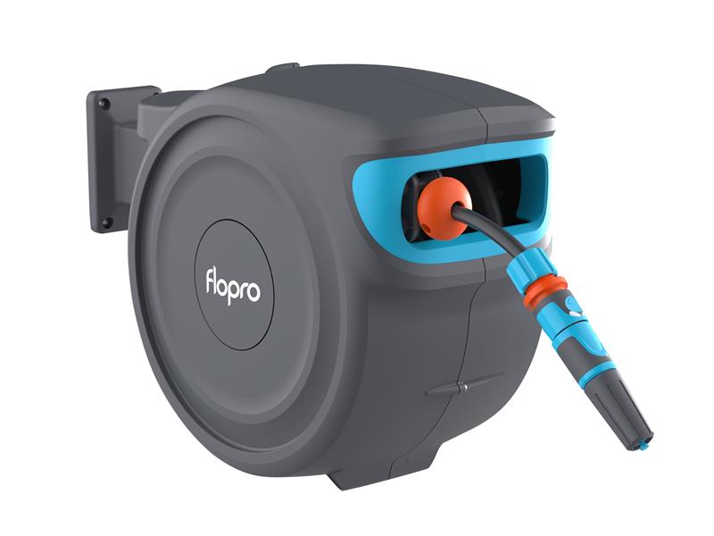 Auto Rewind Wall Mounted Reel + 20m of Hose