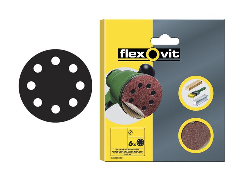 Hook & Loop Sanding Disc 150mm Coarse 50G (Pack 6)