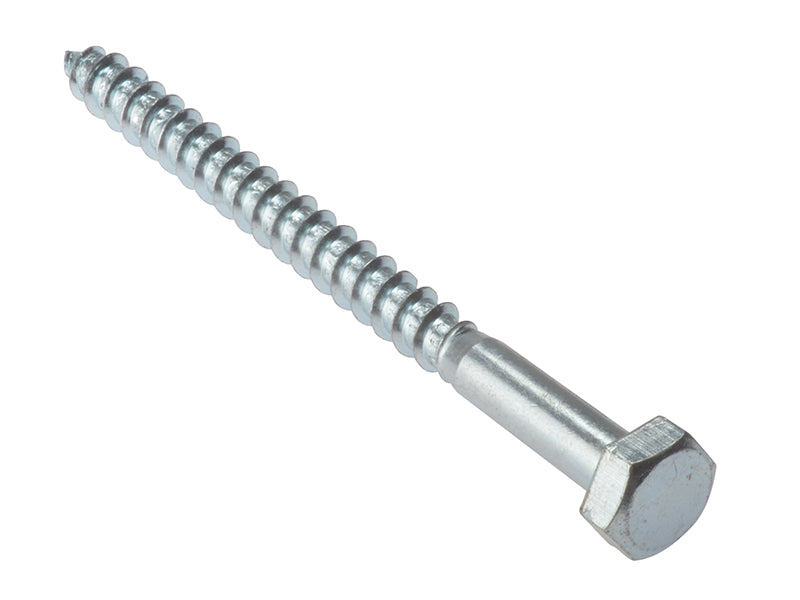 Coach Screw Hexagon Head Single Thread ZP M10 x 70mm Bag 10