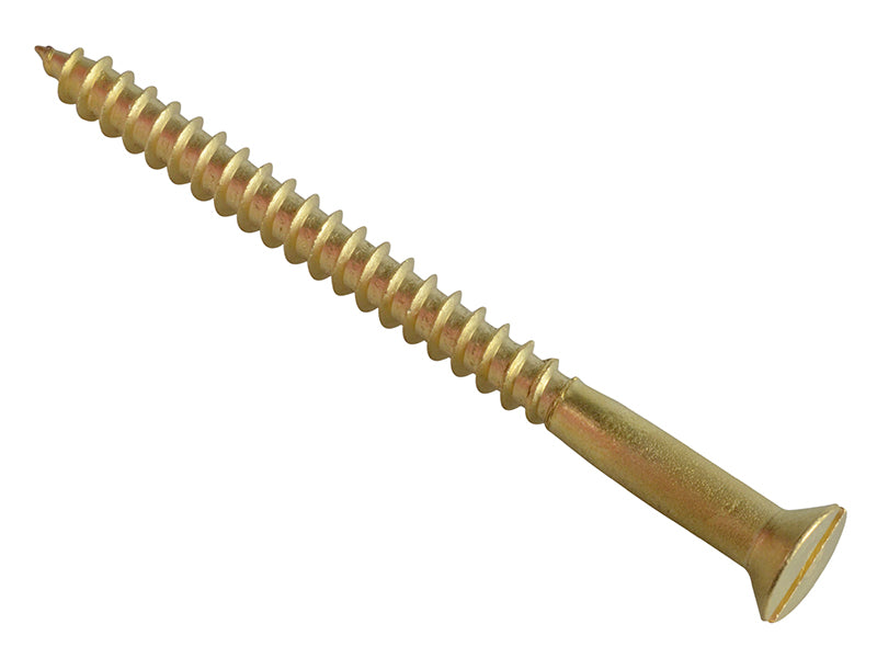 Wood Screw Slotted CSK Brass 2in x 12 ForgePack 4