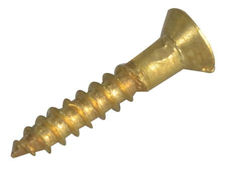 Wood Screw Slotted Raised Head Solid Brass 5/8in x 4 ForgePack 40