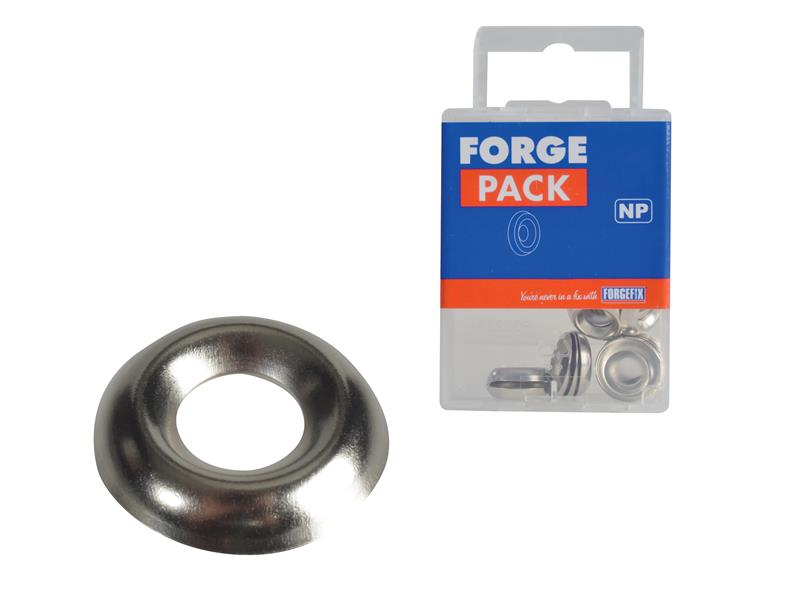 Screw Cup Washer Nickle Plated No.10 ForgePack 20