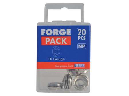 Screw Cup Washer Nickle Plated No.10 ForgePack 20