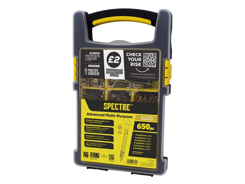 ‘Screw Prostate Cancer’ Spectre™ Screw Kit, 650 Piece
