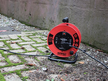 Open Cable Reel 240V 20m 13A 4 Socket (1.25mm Cable)