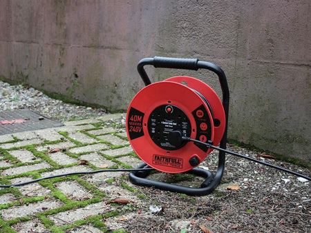 Open Cable Reel 240V 40m 13A 4 Socket (1.25mm Cable)