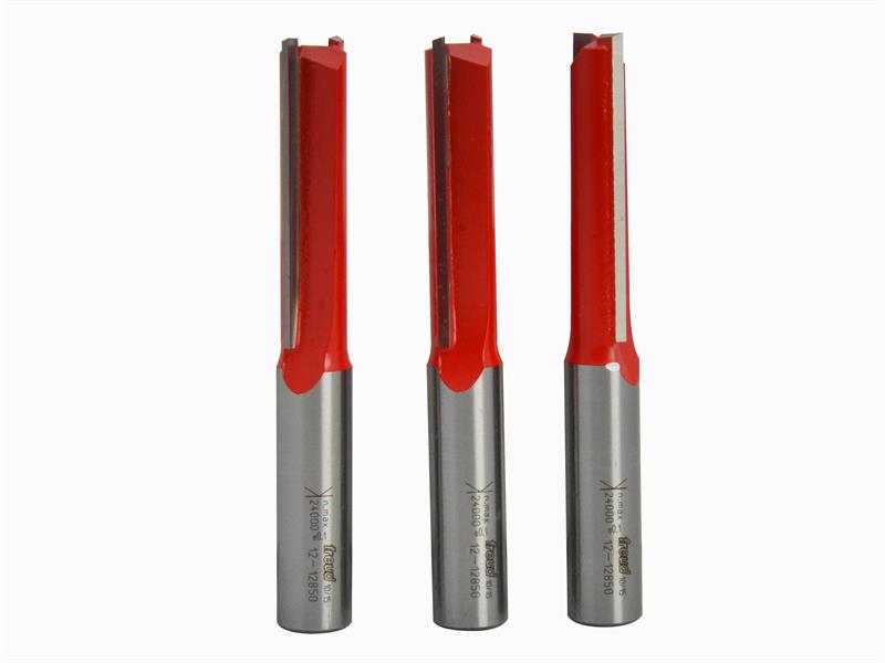 Straight Worktop Jig Kitchen Cutter 12.5 x 50.5mm 1/4in Shank 3 Pack