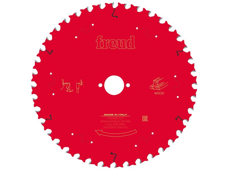 Wood Table Saw Blade 254 x 30 x 2.6/1.8mm x 40T