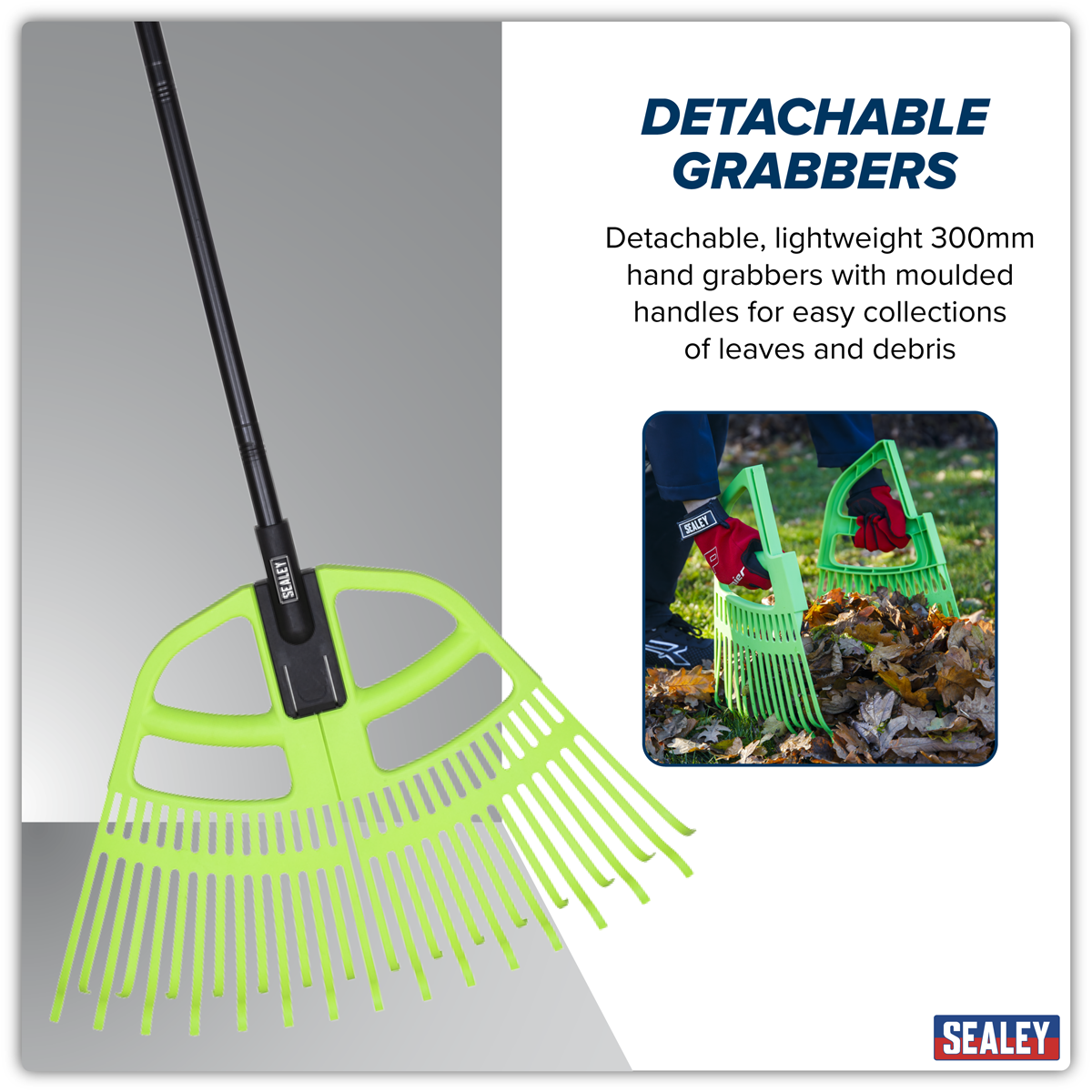 Sealey 2-in-1 Rake & Leaf Grabber Model No-GTLG2