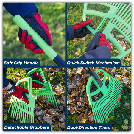 Sealey 2-in-1 Rake & Leaf Grabber Model No-GTLG2