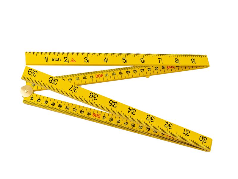 G64-1-4-16 Polycarbonate Folding Rule 1m