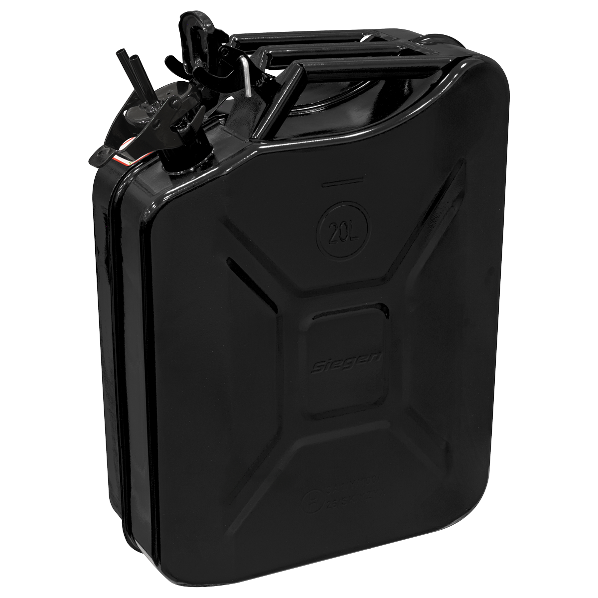 Sealey Jerry Can 20L - Black Model No-JCY20B