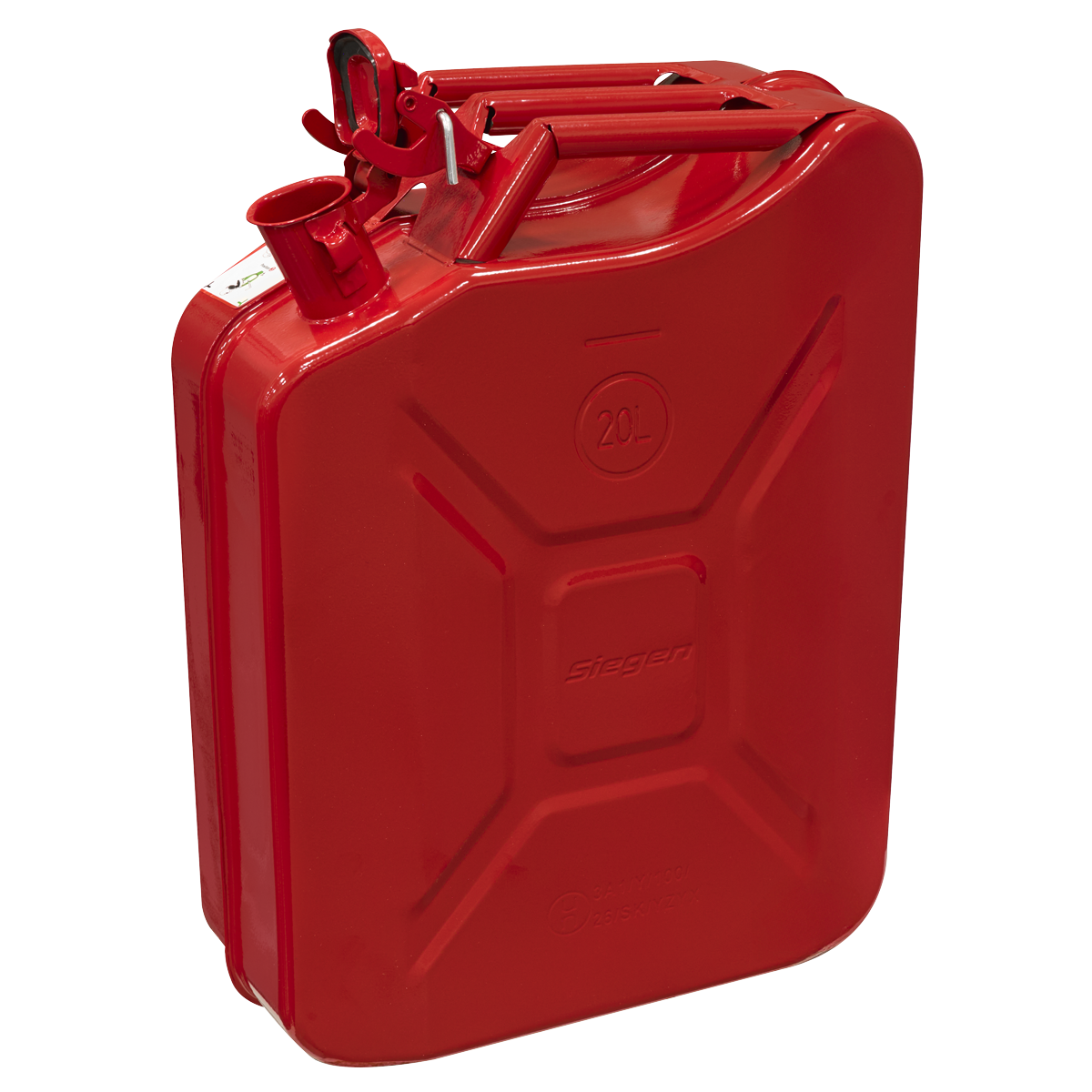 Sealey Jerry Can 20L - Red Model No-JCY20R