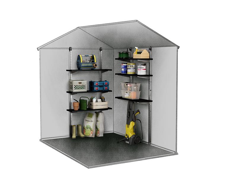 Shed Shelving Kit 100 - Black