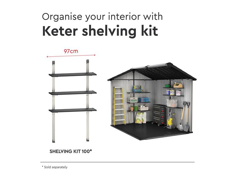 Shed Shelving Kit 100 - Black