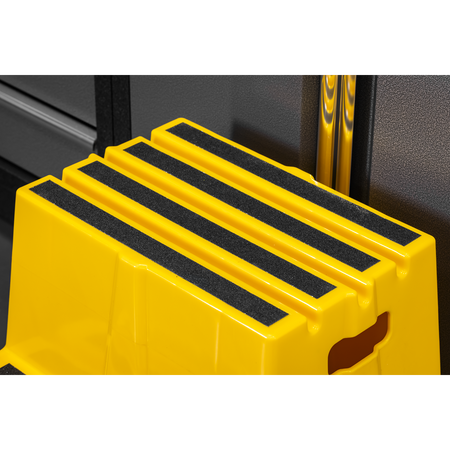 Sealey Heavy-Duty 2-Step Safety Steps with Anti-Slip Treads 150kg Capacity, Yellow - EN 14183 Model No-KS6