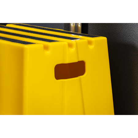 Sealey Heavy-Duty 2-Step Safety Steps with Anti-Slip Treads 150kg Capacity, Yellow - EN 14183 Model No-KS6