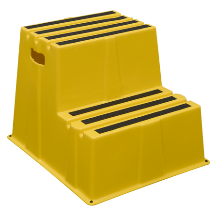 Sealey Heavy-Duty 2-Step Safety Steps with Anti-Slip Treads 150kg Capacity, Yellow - EN 14183 Model No-KS6