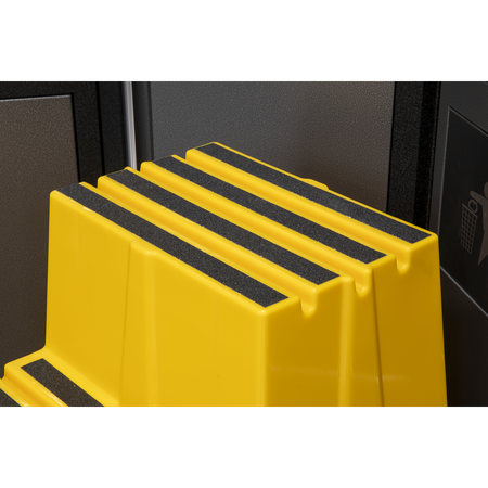 Sealey Heavy-Duty 3-Step Safety Steps with Anti-Slip Treads 150kg Capacity, Yellow - EN 14183 Model No-KS7