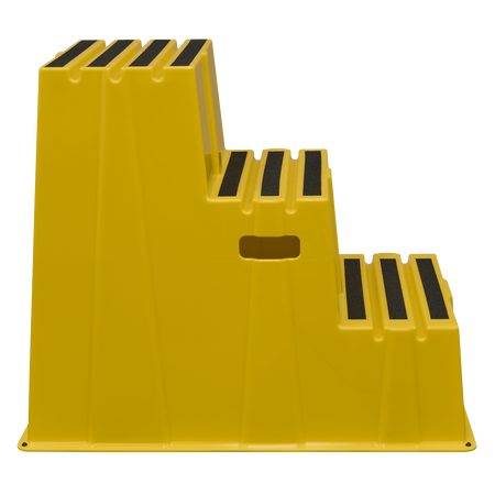 Sealey Heavy-Duty 3-Step Safety Steps with Anti-Slip Treads 150kg Capacity, Yellow - EN 14183 Model No-KS7