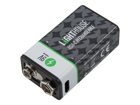 9V USB-C Rechargeable Li-ion Battery Pack of 2