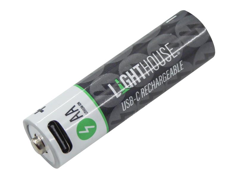 AA USB-C Rechargeable Li-ion Battery Pack of 4