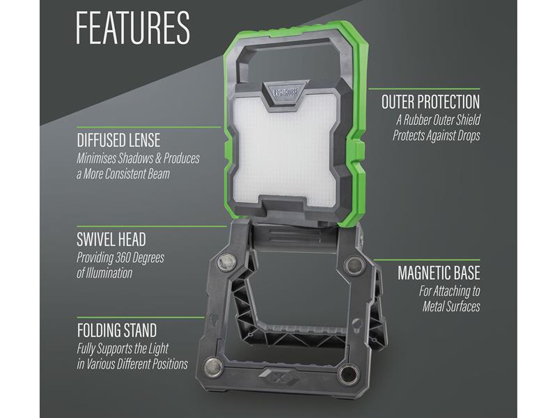 Rechargeable Work Light 2000 Lumens