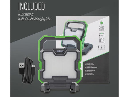 Rechargeable Work Light 2000 Lumens