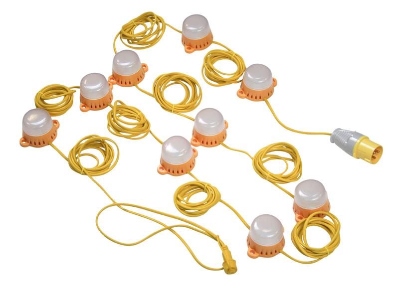 LED Festoon Lights 22M 10 Bulbs 110V