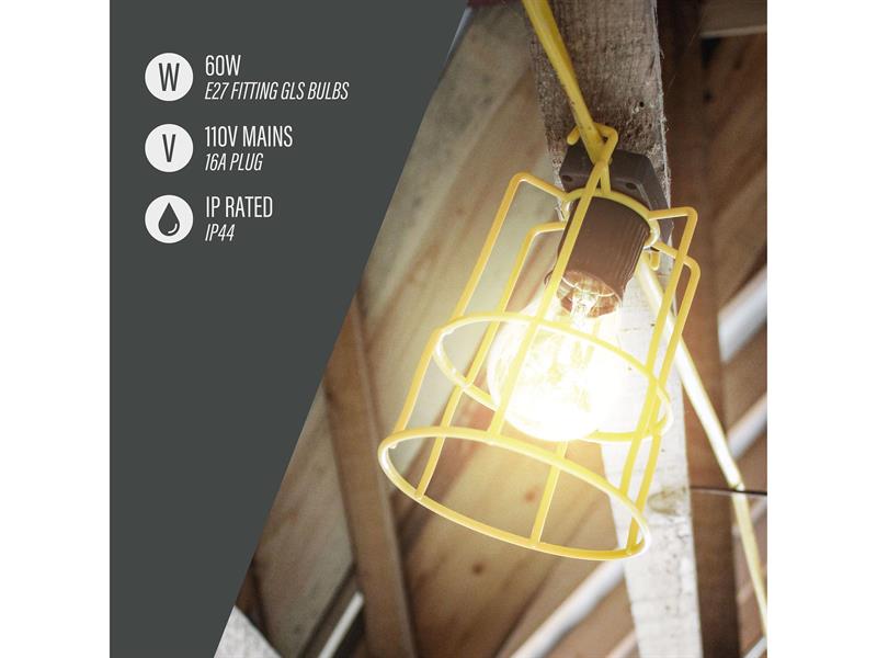 Festoon Lights 22M 10 Bulbs 110V