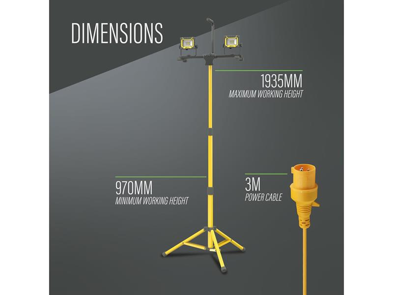 4000 Lumen Twin Site Light 36W 110V