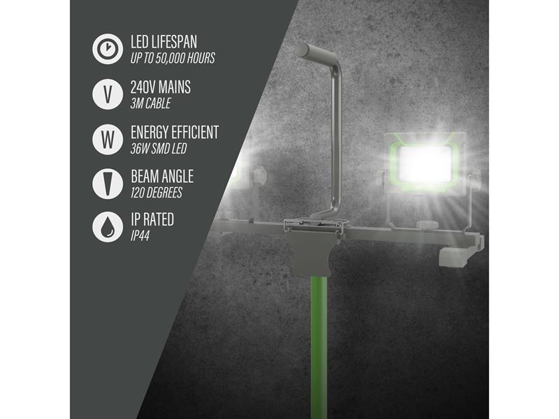 4000 Lumen Twin Site Light 36W 240V