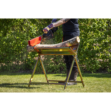 Sealey Heavy-Duty Sawhorse with Chainsaw Holder Model No-LSH150HD