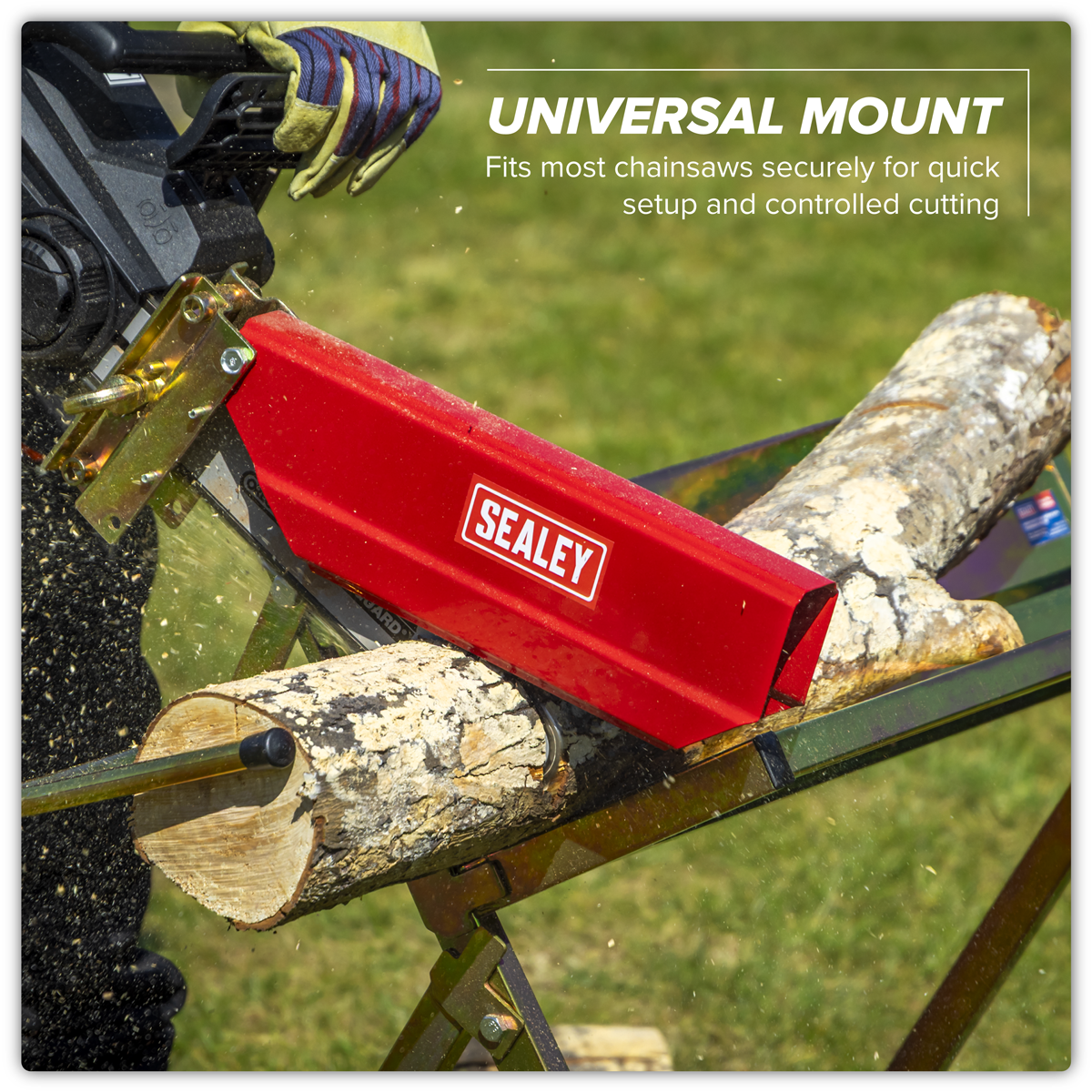 Sealey Heavy-Duty Sawhorse with Chainsaw Holder Model No-LSH150HD