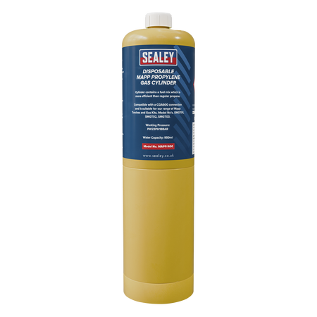Sealey Disposable MAPP Propylene Gas Cylinder - Case of 12 Model No-MAPP/40012
