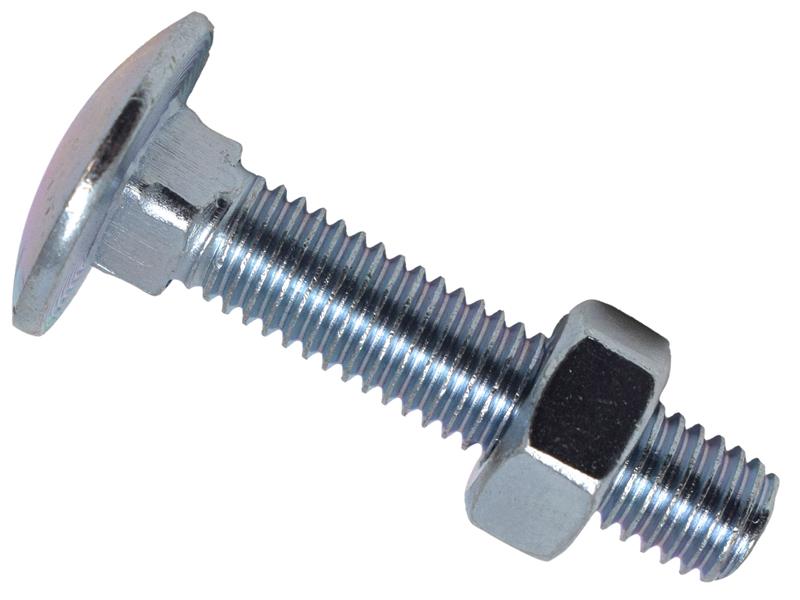 Cup Square Hex Bolt & Nut ZP M8 x 40mm Box 50