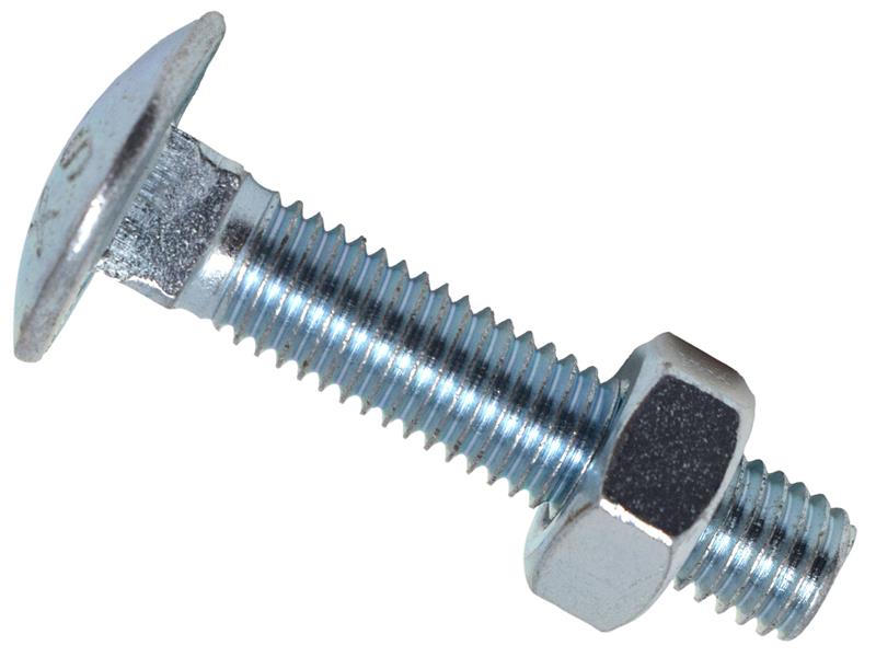 Cup Square Hex Bolt & Nut ZP M10 x 50mm Box 25