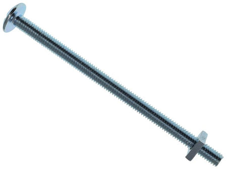 Roofing Bolt & Nut ZP M6 x 100mm (Box 25)