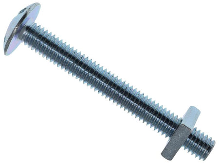 Roofing Bolt & Nut ZP M6 x 50mm (Box 25)
