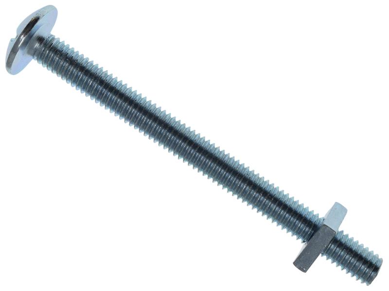 Roofing Bolt & Nut ZP M6 x 70mm (Box 25)