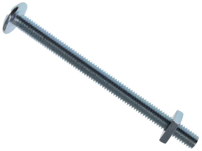 Roofing Bolt & Nut ZP M6 x 80mm (Box 25)